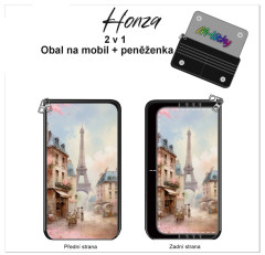 Obal na mobiní telefon/ peněženka - kočárkovina - Eiffel