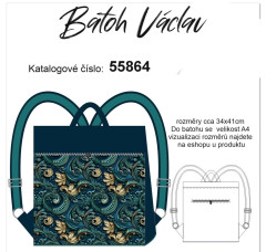 Batoh Václav kočárkovina - 3D paisley