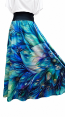 NA ZAKÁZKU sukně čtvrtkolová-vel.M - fera - magická peacock mandala