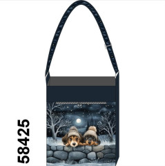Crossbody kabelka- jezevčíci v čepici