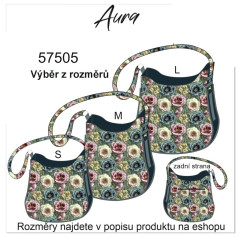 Kabelka Aura -3D květy