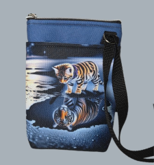 Crossbody/ taštička Ála - tygr zrcadlení