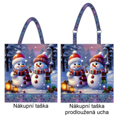 nákupní taška-sněhuláci -vánoční -zima